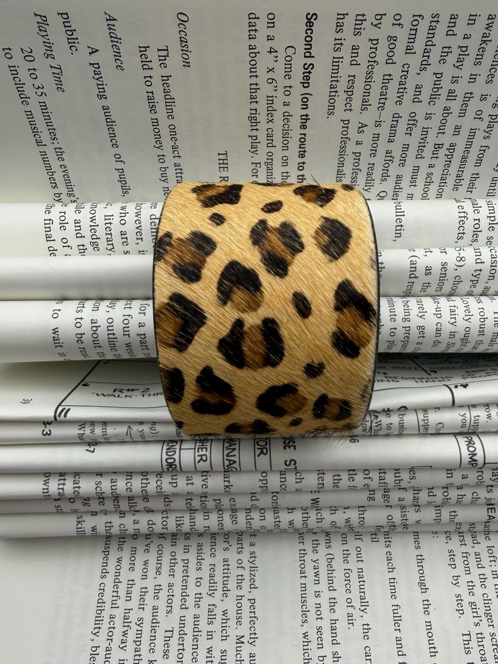 Bold Leopard Print Wide Cuff Bracelet